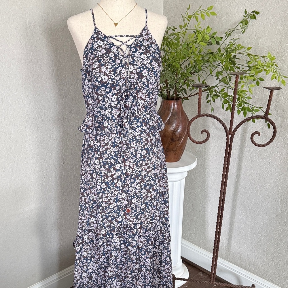 Giani Bernini Navy Floral Maxi Dress